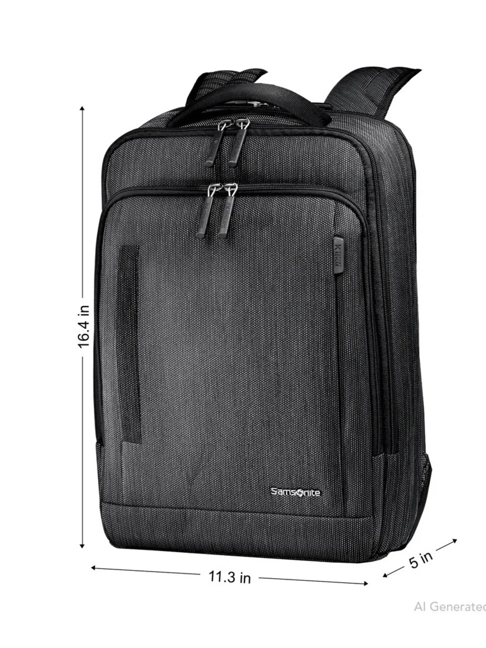 Samsonite Black Textured Laptop Backpack made with Kevlar(R)